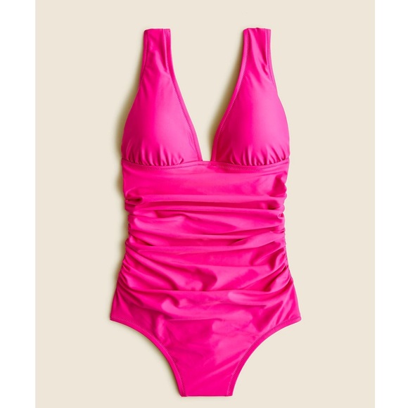J. Crew Other - J. Crew ruched v neck one piece swimsuit